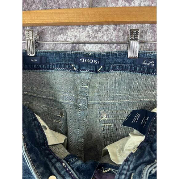 Vigoss Jeans Womens S2 L25 (28 x 25) Capri Heritage Fit Vintage Y2k 90s Western - Picture 12 of 14